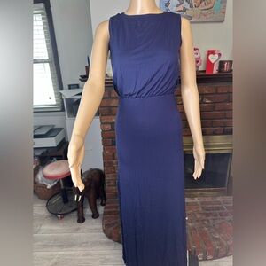 Go Couture Sleeveless Navy Maxi Dress -med